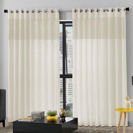 Cortina Bella Janela 540x250 cm Duplex Portland Marfim é boa?