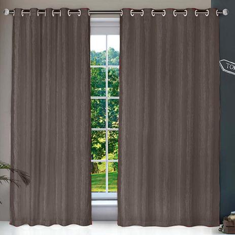 Cortina Blackout 260 x 230cm com Cetim Amassado Tabaco 11-242 - Izaltex é boa?