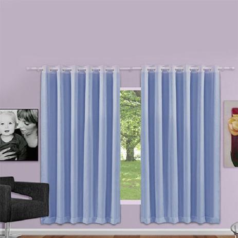 Cortina Blackout com Voil Adomes M085-04 1,80 x 2,00 Azul Menor preço em Cortina Blackout com Voil Adomes M085-04 1,80 x 2,00 Azul