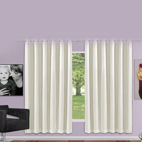 Cortina Blackout com Voil Adomes M086-03 2,20 x 2,00 Bege Menor preço em Cortina Blackout com Voil Adomes M086-03 2,20 x 2,00 Bege