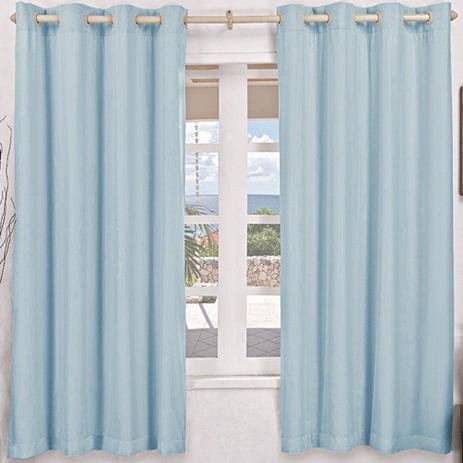 Cortina Blackout Corta Luz PVC Azul Bebê 4,20 x 2,80 para Varão Simples 3,00 Metros - Rose jordão cortinas é boa?