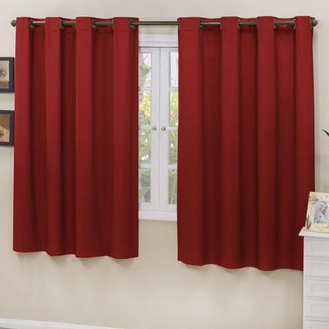Cortina Blackout Corta Luz PVC (Plástico) Vermelha 2,80 x 1,80 para Varão Simples 2,00 Metros - Fêffo cortinas Menor preço em Cortina Blackout Corta Luz PVC (Plástico) Vermelha 2,80 x 1,80 para Varão Simples 2,00 Metros - Fêffo cortinas
