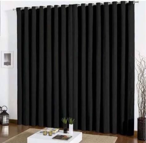 Cortina Blackout Em Tecido 5,00x2,80 Corta Luz Preta - Meu lar enxovais é boa?