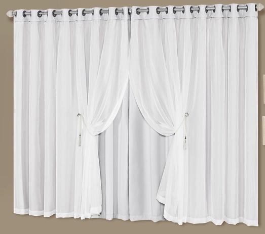 Cortina Blackout Idealle 4,00m X 2,70m - Gelo - A decorativa Menor preço em Cortina Blackout Idealle 4,00m X 2,70m - Gelo - A decorativa