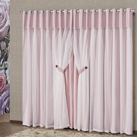 Cortina Blackout Madri 4,00m X 2,70m - Rosa - A decorativa Menor preço em Cortina Blackout Madri 4,00m X 2,70m - Rosa - A decorativa