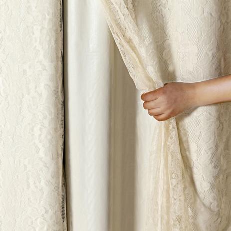 Cortina Blackout PVC com Renda 2,80 m x 2,30 m - Bege - Casamada Menor preço em Cortina Blackout PVC com Renda 2,80 m x 2,30 m - Bege - Casamada