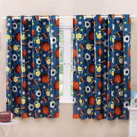 Cortina Blackout PVC Estampada Esportes Corta Luz 2,80m X 1,60m - Dourados enxovais Menor preço em Cortina Blackout PVC Estampada Esportes Corta Luz 2,80m X 1,60m - Dourados enxovais