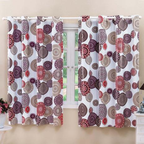 Cortina Blackout PVC Estampada Mandalas Corta Luz 2,80m X 1,60m - Dourados enxovais é boa?