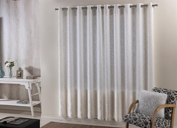 Cortina bordada atenas 3,00 x 2,50 / niazitex Menor preço em Cortina bordada atenas 3,00 x 2,50 / niazitex