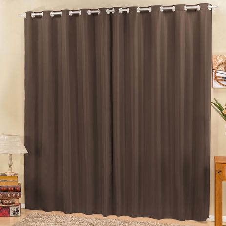Cortina Cannes Tabaco 2,50m x 2,50m p/ Varão Simples - Microfibra - Dourados enxovais Menor preço em Cortina Cannes Tabaco 2,50m x 2,50m p/ Varão Simples - Microfibra - Dourados enxovais