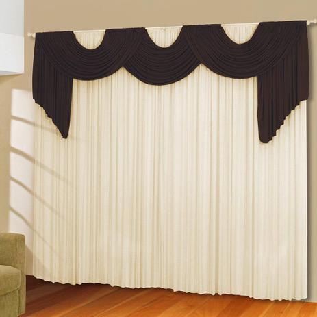 Cortina Casa Dona Emilly 300x280 cm Tabaco Menor preço em Cortina Casa Dona Emilly 300x280 cm Tabaco