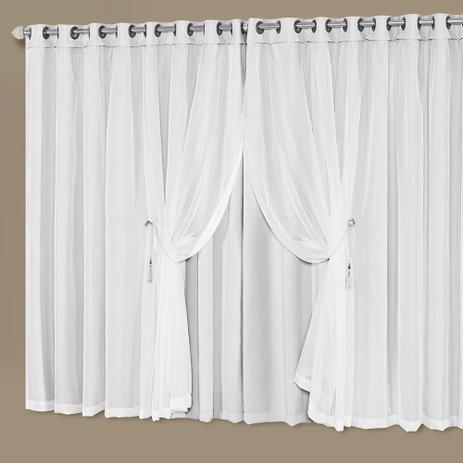 Cortina Casa Dona Idealle 300x250cm Branco Menor preço em Cortina Casa Dona Idealle 300x250cm Branco