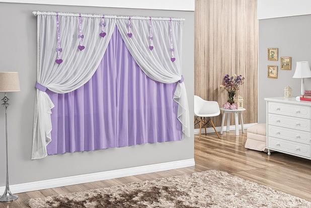 Cortina Catarina Rosdry M405-6 170x200cm Lilas - Rosdry enxovais Menor preço em Cortina Catarina Rosdry M405-6 170x200cm Lilas - Rosdry enxovais