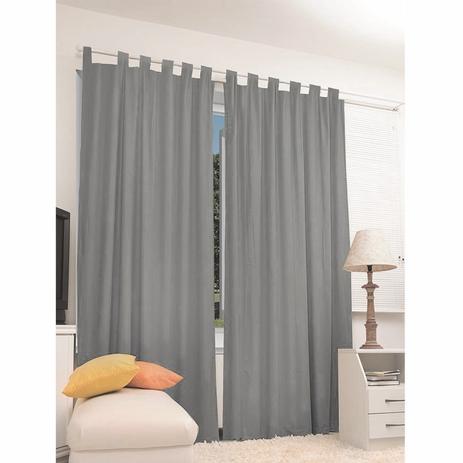 Menor preço em Cortina cinza película 100 Blackout em Pvc 200 X 200 para bastão corta luz - Vp