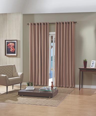 Cortina com Blackout e Voil 3,60m x 2,50m Prátika Lisa Slim Bella Janela Caqui Menor preço em Cortina com Blackout e Voil 3,60m x 2,50m Prátika Lisa Slim Bella Janela Caqui