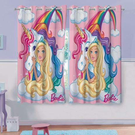 Cortina com ilhos Infantil Estampada Barbie Reinos Magicos 1,50 m x 1,80 m Com 2 pecas - Lepper Menor preço em Cortina com ilhos Infantil Estampada Barbie Reinos Magicos 1,50 m x 1,80 m Com 2 pecas - Lepper