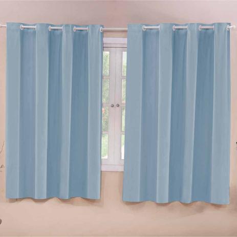 Cortina Corta Luz 2 Metros Blackout - Tecido PVC - Com Ilhós - Azul - Global Menor preço em Cortina Corta Luz 2 Metros Blackout - Tecido PVC - Com Ilhós - Azul - Global
