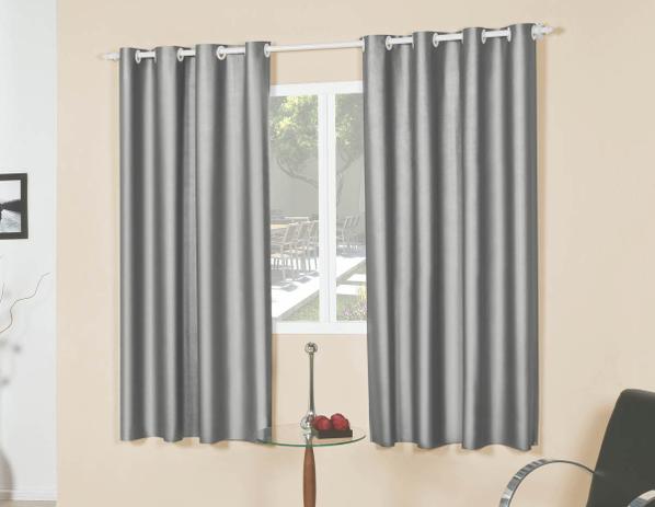 Cortina Corta Luz 2 Metros Blackout - Tecido PVC - Com Ilhós - Cinza - Global é boa?