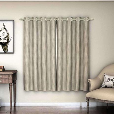 Cortina Corta Luz Estampado Para Varão 180 x 280cm Dunas - Adomes Menor preço em Cortina Corta Luz Estampado Para Varão 180 x 280cm Dunas - Adomes