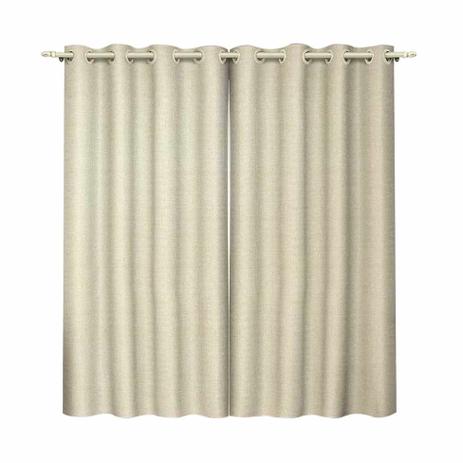 Cortina Corta Luz Estampado Para Varão 250 x 280cm Juta - Adomes Menor preço em Cortina Corta Luz Estampado Para Varão 250 x 280cm Juta - Adomes