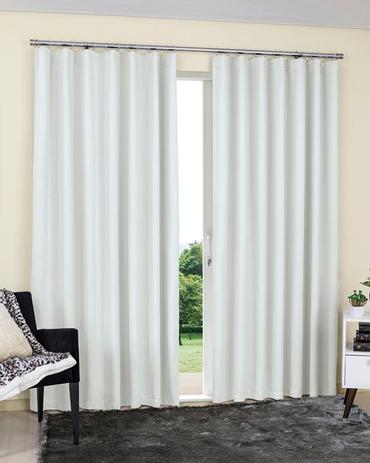 Cortina Corta Luz Plástico PVC p/ Varão Dupla Face com Argola 3,00x2,30m Branco/Bege - Bella Janela Menor preço em Cortina Corta Luz Plástico PVC p/ Varão Dupla Face com Argola 3,00x2,30m Branco/Bege - Bella Janela