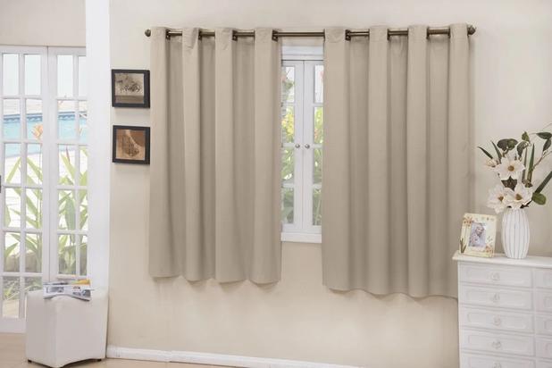 Cortina Cozinha Blackout Tecido Bege 2,80x1,30 Corta Luz - Confecções Elba Menor preço em Cortina Cozinha Blackout Tecido Bege 2,80x1,30 Corta Luz - Confecções Elba