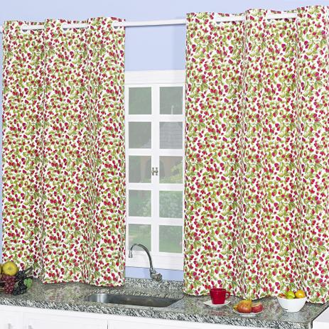 Cortina Cozinha Moderna Estampa 2,00m x 1,45m Varias Estampas - Sarah enxovais Menor preço em Cortina Cozinha Moderna Estampa 2,00m x 1,45m Varias Estampas - Sarah enxovais