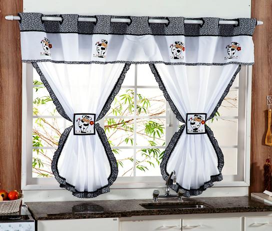 Cortina de Cozinha Cook 2,00m x 1,40m para Varão Simples - Vaquinha - Borda bordados enxovais é ruim? Cortina de Cozinha Cook 2,00m x 1,40m para Varão Simples - Vaquinha - Borda bordados enxovais é boa?