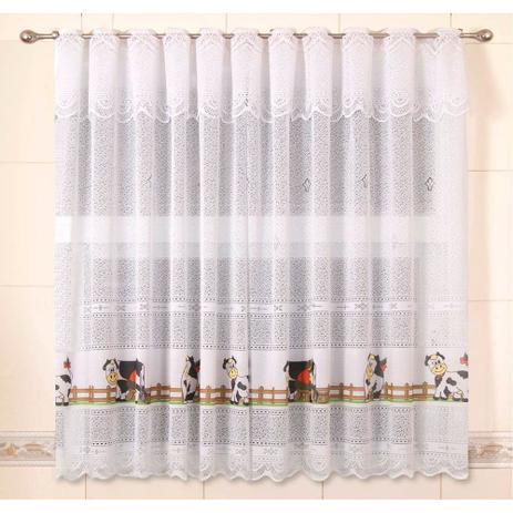 Menor preço em Cortina de Renda - Copa e Cozinha - Bartolini - Vaquinha - 2,20m x 1,20m - P/ Varão - Cortilester