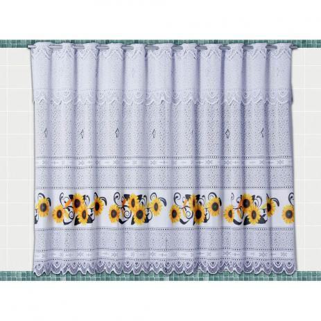 Cortina De Renda Cozinha Bartolini Girassol 2,00m X 1,20 - Cida cortinas é boa?