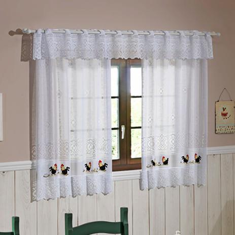 Cortina de Renda Para Cozinha Valencia 2,00m X 1,50m - Interlar Menor preço em Cortina de Renda Para Cozinha Valencia 2,00m X 1,50m - Interlar