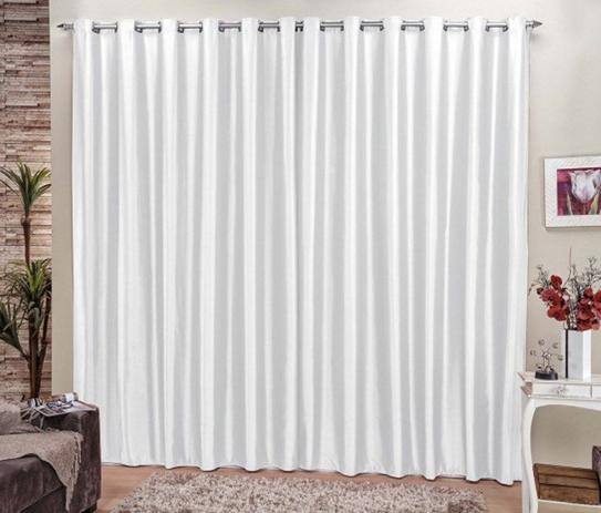 Cortina De Varão Cetim Branco 6,00x2,50 Sala Quarto - Confecções elba é boa?