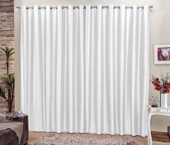 Cortina De Varão Cetim Branco 6,00x2,80 Sala Quarto - Confecções elba é boa?