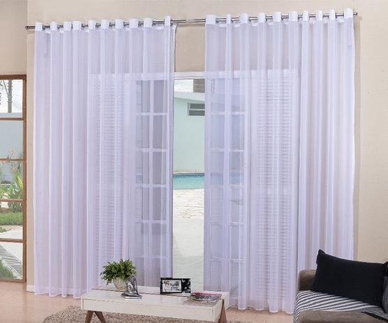 Cortina De Varão Voil Branco 2,80x1,80 Sala Ou Quarto - Confecções elba é boa?