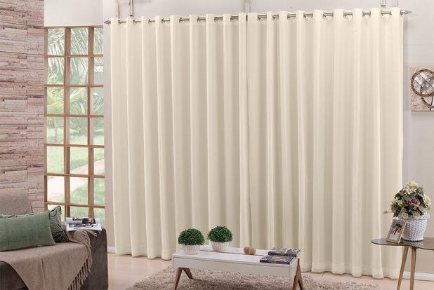 Cortina De Varão Voil Pérola 5,00x2,60 Forro Blackout Tecido - Confecções elba é ruim? Cortina De Varão Voil Pérola 5,00x2,60 Forro Blackout Tecido - Confecções elba é boa?