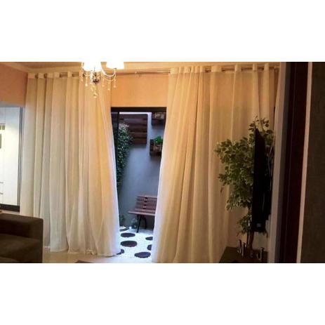 Cortina de Varão Voil Pérola com Forro Microfibra Pérola 6,00x2,80 Ilhós Cromado - Vivart enxovais é boa?