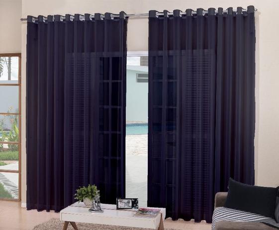 Cortina De Varão Voil Preto 2,80x1,80 Sala Ou Quarto - Confecções elba é boa?
