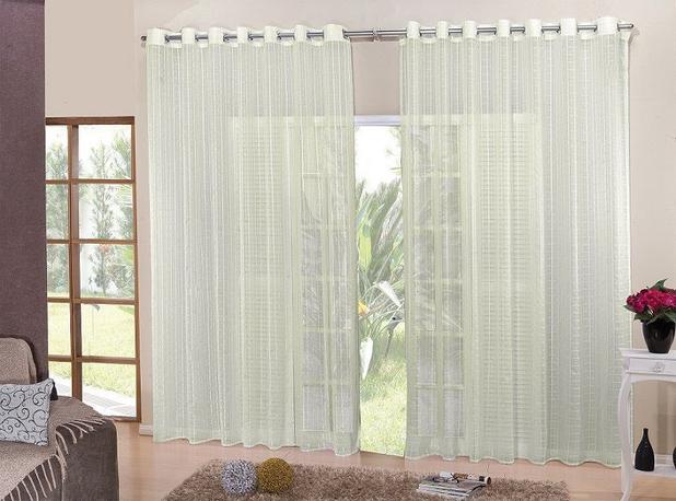 Cortina De Varão Voil Xadrez Pérola 4,00x2,30 Sala Quarto - Confecções elba é boa?
