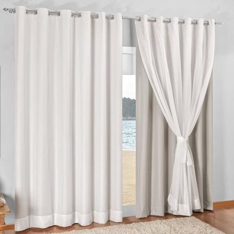 Cortina De Voal Com Blecaute Pvc 6,00x2,50 Corta Luz 100 - Ornato cortinas Menor preço em Cortina De Voal Com Blecaute Pvc 6,00x2,50 Corta Luz 100 - Ornato cortinas
