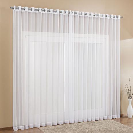 Cortina de Voil para Quarto ou Sala 2,80m x 1,70m Varão Simples com Ilhós Cromado - Branco - Enxovais Maya é boa?