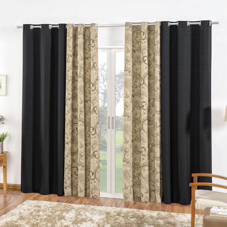 Cortina Dublin Varão Simples 2,00m x 1,70m - Preto - Rosdry enxovais Menor preço em Cortina Dublin Varão Simples 2,00m x 1,70m - Preto - Rosdry enxovais