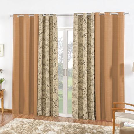 Cortina Dublin Varão Simples 3,00m x 2,50m - Cáqui - Rosdry enxovais Menor preço em Cortina Dublin Varão Simples 3,00m x 2,50m - Cáqui - Rosdry enxovais