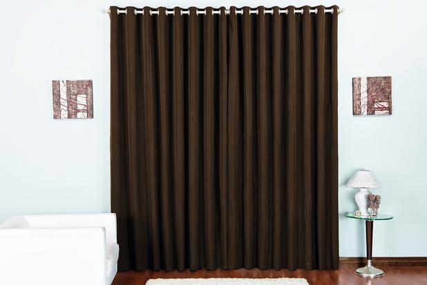 Cortina Duda Oxford 2,00 x 1,70 Para Sala e Quarto Tabaco - Rose jordao Menor preço em Cortina Duda Oxford 2,00 x 1,70 Para Sala e Quarto Tabaco - Rose jordao