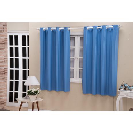 Cortina Eddi Blackout 2,00m X 2,30m Corta Luz Azul - Home fernandes Menor preço em Cortina Eddi Blackout 2,00m X 2,30m Corta Luz Azul - Home fernandes