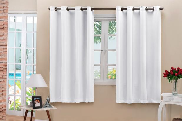 Menor preço em Cortina Eddi Blackout Corta Luz em Tecido 2,80m x 1,60m Gelo - Home fernandes