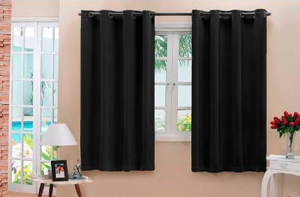Cortina Eddi Blackout Corta Luz em Tecido 2,80m x 1,60m Preto - Home fernandes Menor preço em Cortina Eddi Blackout Corta Luz em Tecido 2,80m x 1,60m Preto - Home fernandes