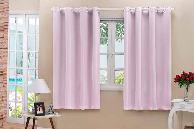 Cortina Eddi Blackout Corta Luz em Tecido 2,80m x 1,60m Rosa - Home fernandes Menor preço em Cortina Eddi Blackout Corta Luz em Tecido 2,80m x 1,60m Rosa - Home fernandes
