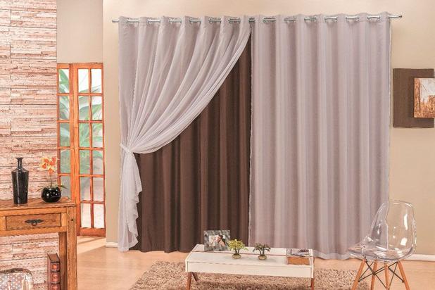 Cortina Elegance 4,00m x 2,50m Tabaco Tecido Semi Blackout Com Voal Moderna - Rose é ruim? Cortina Elegance 4,00m x 2,50m Tabaco Tecido Semi Blackout Com Voal Moderna - Rose é boa?