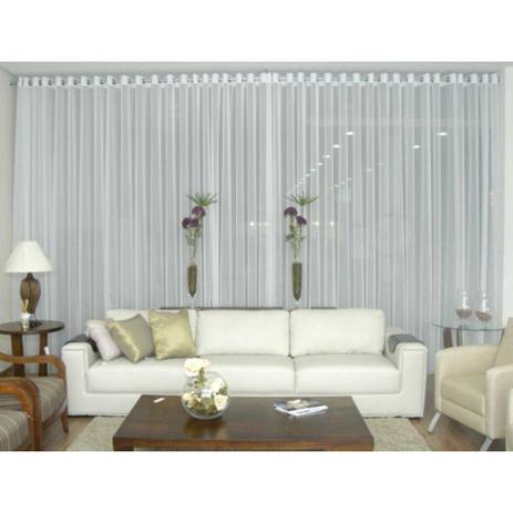 Cortina em voil liso branco - 4,00 x 2,60 - Mary Textil Menor preço em Cortina em voil liso branco - 4,00 x 2,60 - Mary Textil