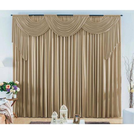 Cortina Emilly Para Varão Tecido Malha Gel 3,00 X 2,80 Metros Sala Quarto - Avelã - Enxovais Yenor Menor preço em Cortina Emilly Para Varão Tecido Malha Gel 3,00 X 2,80 Metros Sala Quarto - Avelã - Enxovais Yenor